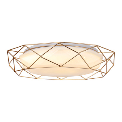 Plafon LED Sven okrągły do salonu 43cm 24W złoty 4000K