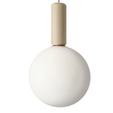 Lampa wisząca Testa beżowa klosze kule nad stół do jadalni 3xG9