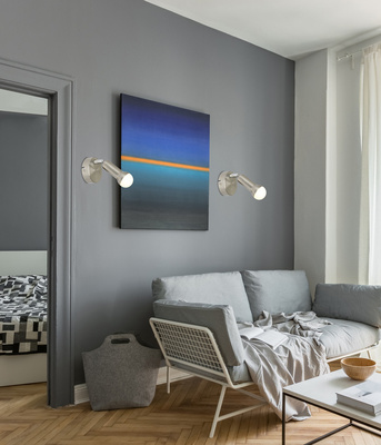 Kinkiet Arc regulowany metalowy satyna nikiel do łazienki E14 Candellux