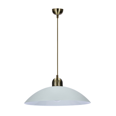 Lampa wisząca Mira szklana biała z kloszem do jadalni 1xE27 nad stół