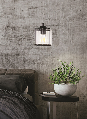 Lampa wisząca Glassia pojedyncza z kloszem akrylowym do salonu E27