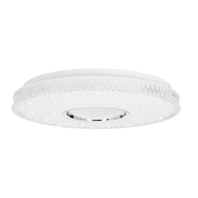 BUBBLES lampa sufitowa plafon 40cm 24W LED 4000K klosz biały+chromowy 14-34267