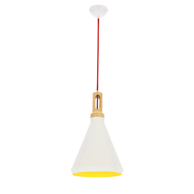 Lampa wisząca Robinson stożkowa biała do salonu 1xE27 nowoczesna