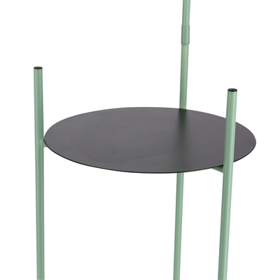 Lampa podłogowa Walk z półką do salonu 1-punktowa metalowa