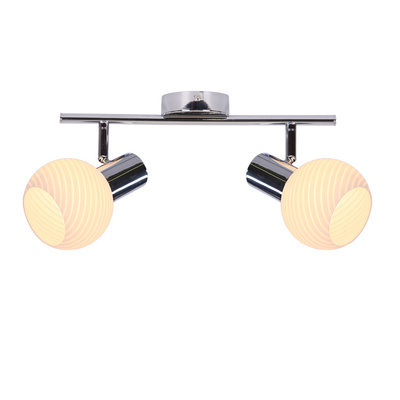 Lampa sufitowa Turno listwa ze szklanymi kloszami regulowana 2-punktowa