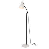 Lampa podłogowa Zumba łukowa regulowana do salonu 1-punktowa metalowa