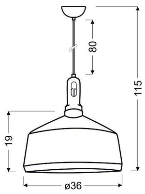 Lampa sufitowa wisząca candellux robinson 31-37688 e27 biały / wnętrze żółte
