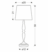 Lampka nocna Cardinale z abażurem beżowym do sypialni na stolik nocny E27