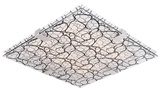 Plafon LED Fiera kwadratowy 40 cm czarno-srebrny vintage