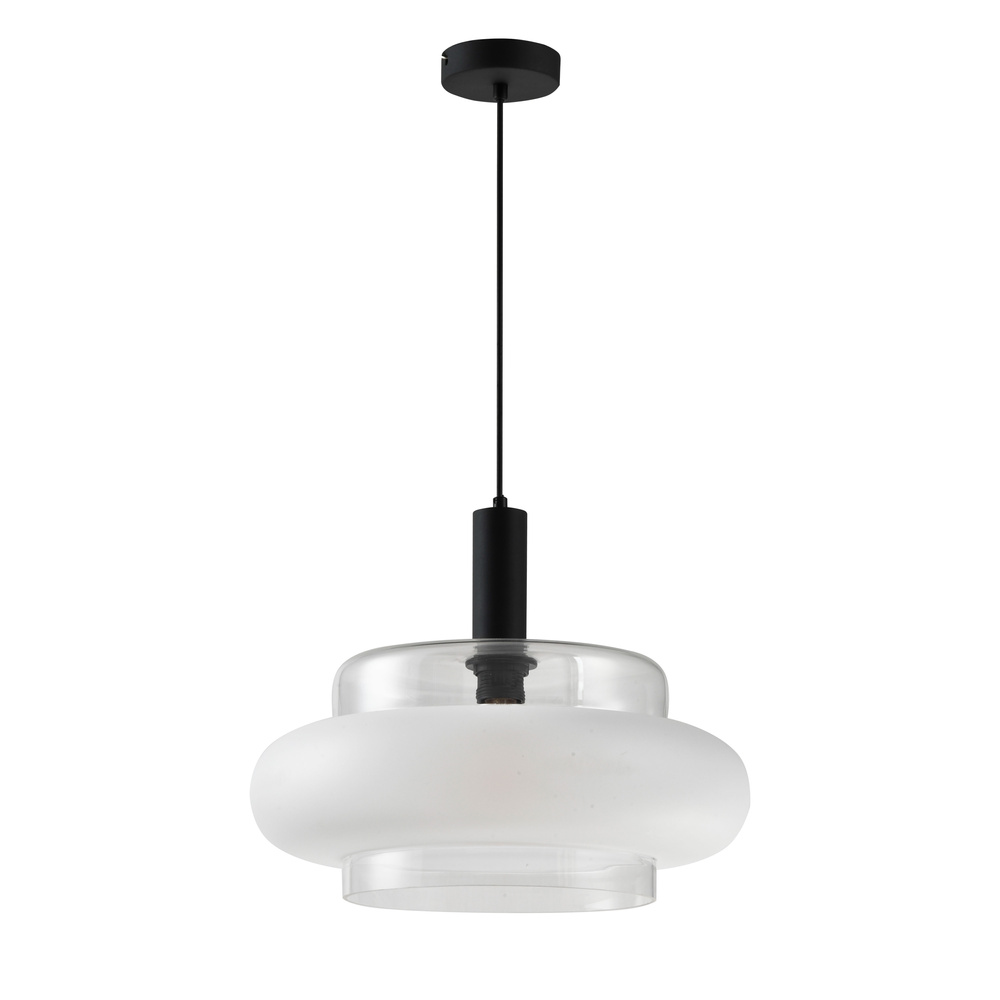 Lampa wisząca Brizi szklana nad stół do jadalni pojedyncza czarna E27