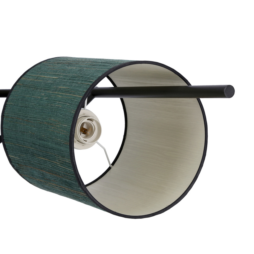 Bendi lampa podłogowa czarna 1x40w e27+3w led Abażur zielony 51-25265