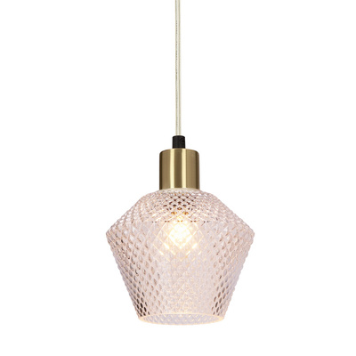 Lampa wisząca Greniko potrójna z kloszem bezbarwnym do salonu czarna E14