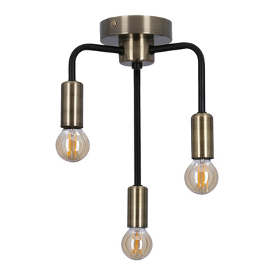 Lampa sufitowa Saga listwa 3-punktowa do salonu metalowa