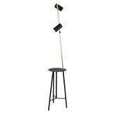 Lampa podłogowa Perret z półką do salonu 1-punktowa metalowa