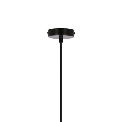 Anaka Lampa Wisząca Czarny 1X40W E27 Abażur Plecionka Beżowo-Brązowa