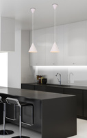 Lampa wisząca Voss Ledea stożek biała do kuchni nad stół 1xE27 metalowa