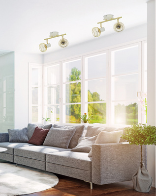 Lampa sufitowa Oslo listwa regulowana 2-punktowa do salonu