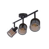 Lampa sufitowa Canabera listwa ze szklanymi kloszami regulowana 3-punktowa