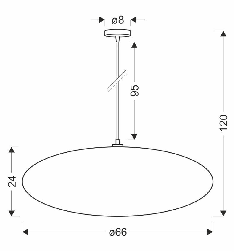 Lampa wisząca CAFEE' skandynawska - z abażurem brązowym mokka 66cm - nowoczesne oświetlenie sufitowe do salonu i jadalni E27