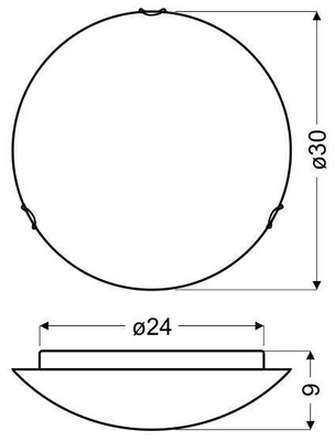 Plafon Spring okrągły do salonu i sypialni 30 cm fioletowy E27