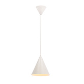 Lampa wisząca Voss Ledea stożek biała do kuchni nad stół 1xE27 metalowa