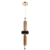 Lampa wisząca Kelly szklana złota pojedyncza do salonu LED 8W 2700K