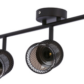 Lampa sufitowa Canabera listwa ze szklanymi kloszami regulowana 3-punktowa