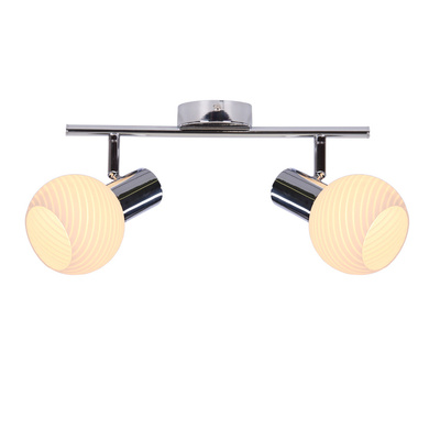 Lampa sufitowa Turno listwa ze szklanymi kloszami regulowana 2-punktowa