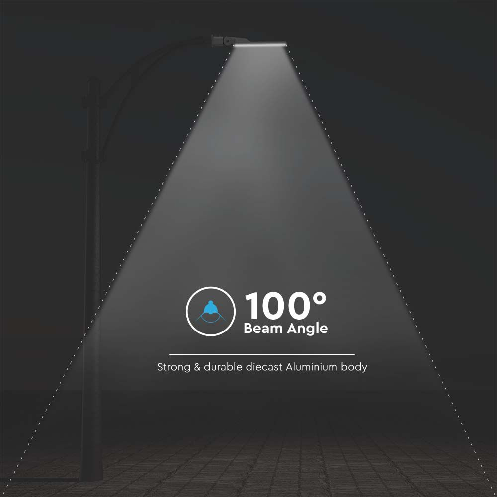50W Lampa uliczna LED z czujnikiem i regulowanym uchwytem / Chip SAMSUNG / Barwa:4000K / Obudowa: Szara