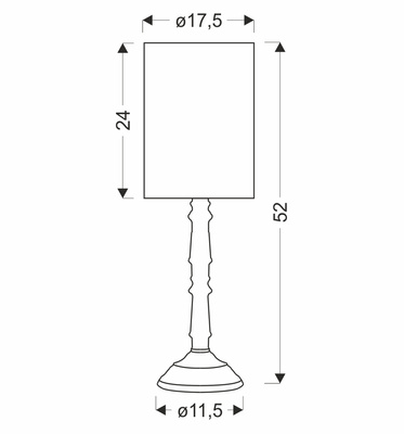 CARDINALE lampa stołowa h-52 cm ciemny szary 1x40 E27 abażur jasny lniany