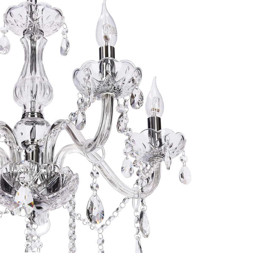 Cristallo lampa wisząca chromowy 5x40W E14 transparentny 35-30313