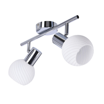Lampa sufitowa Turno listwa ze szklanymi kloszami regulowana 2-punktowa