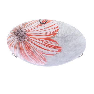Plafon Spring klasyczny do salonu i kuchni okrągły 30 cm czerwony E27