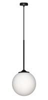 Lampa wisząca Glasgow Ledea szklana kula 20 cm czarna do jadalni E27