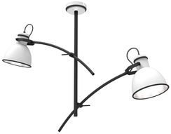 Lampa sufitowa Zumba nowoczesna metalowa regulowana 2-punktowa biało-czarna