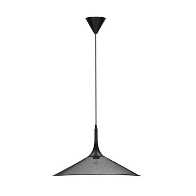 Lampa wisząca Kiruna L czarna metalowa do salonu nad stół 1 płomienna E27
