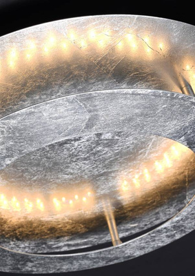 Plafon LED Merle okrągły 40 cm srebrny 3000K do salonu i sypialni