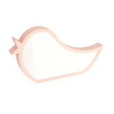 Lampka Bird do pokoju dziecięcego lampka nocna LED ptaszek różowa