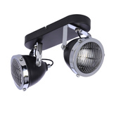Crazy lampa sufitowa listwa czarny 2x15w gu10 klosz bezbarwny