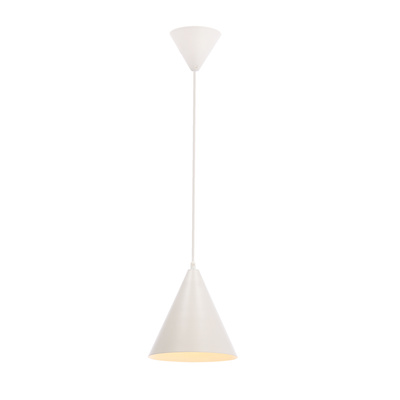 Lampa wisząca Voss Ledea stożek biała do kuchni nad stół 1xE27 metalowa