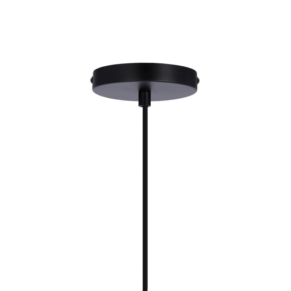 Lampa wisząca CORDEL elegancka - czarna z grafitowym kloszem kulką - nowoczesne oświetlenie salonu i łazienki 1x G9 LED