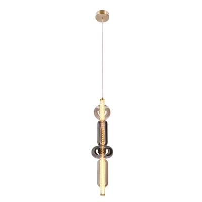 Lampa wisząca Kelly szklana złota pojedyncza LED 9,5W 2700K
