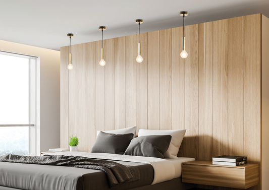 Lampa wisząca tuba Dallas Ledea złota metalowa E27