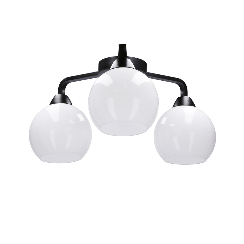 Lampa sufitowa Caldera ze szklanymi kloszami 3-punktowa do kuchni