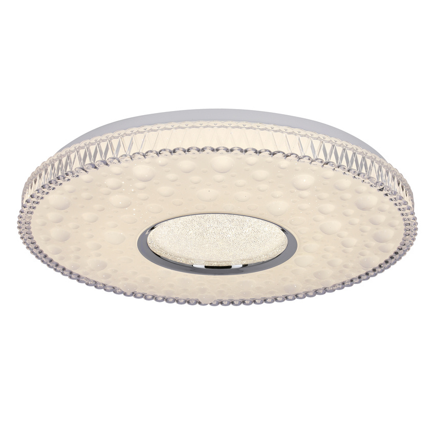 BUBBLES lampa sufitowa plafon 40cm 24W LED 4000K klosz biały+chromowy 14-34267