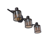 Lampa sufitowa Canabera listwa ze szklanymi kloszami regulowana 3-punktowa
