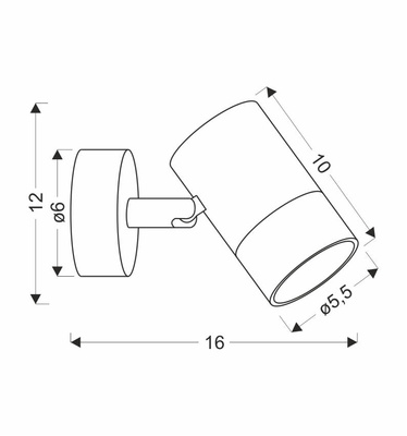 Kinkiet Tobi biało złoty metalowy regulowany do salonu GU10 1x15W