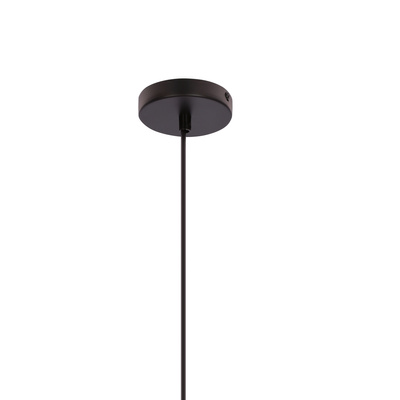 Lampa wisząca z abażurem Africa do sypialni i jadalni czarna 1xE27