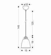 Lampa wisząca SEWILLA zielona - z ceramicznym kloszem - skandynawska lampa nad stół