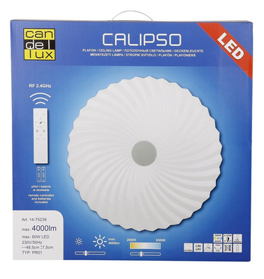 Plafon LED Calipso okrągły biały 48,5 cm zmienna barwa światła 2800-6500K pilot